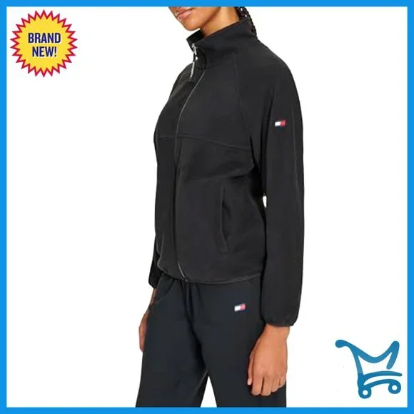 Full Zip Polar Fleece Jacket Stand Collar Raglan Sleeves Cozy Sport Essential